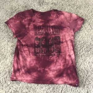 led zeppelin tie-dye band t-shirt